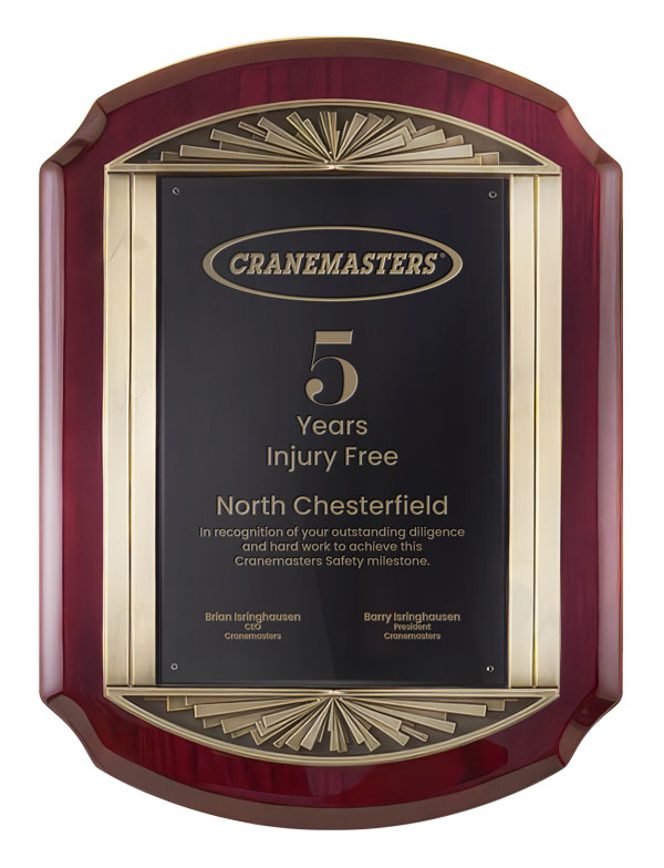 Safety Milestone Plaque